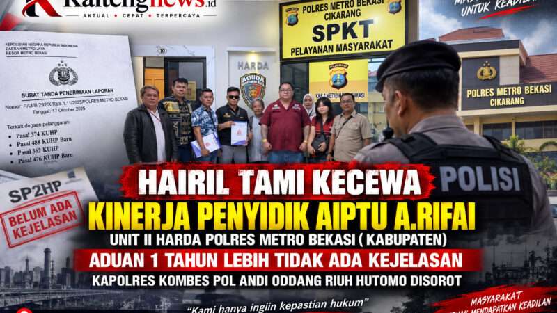 Aduan Setahun Lebih, Hairil Tami Soroti Lambannya Penanganan Perkara di Polres Metro Bekasi