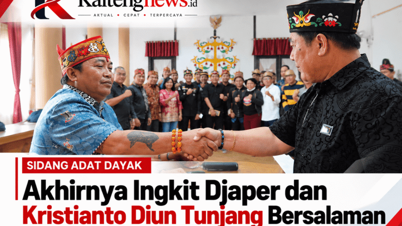 Sidang Adat Dayak! Akhirnya Ingkit Djaper dan Kristianto Diun Tunjang Bersalaman