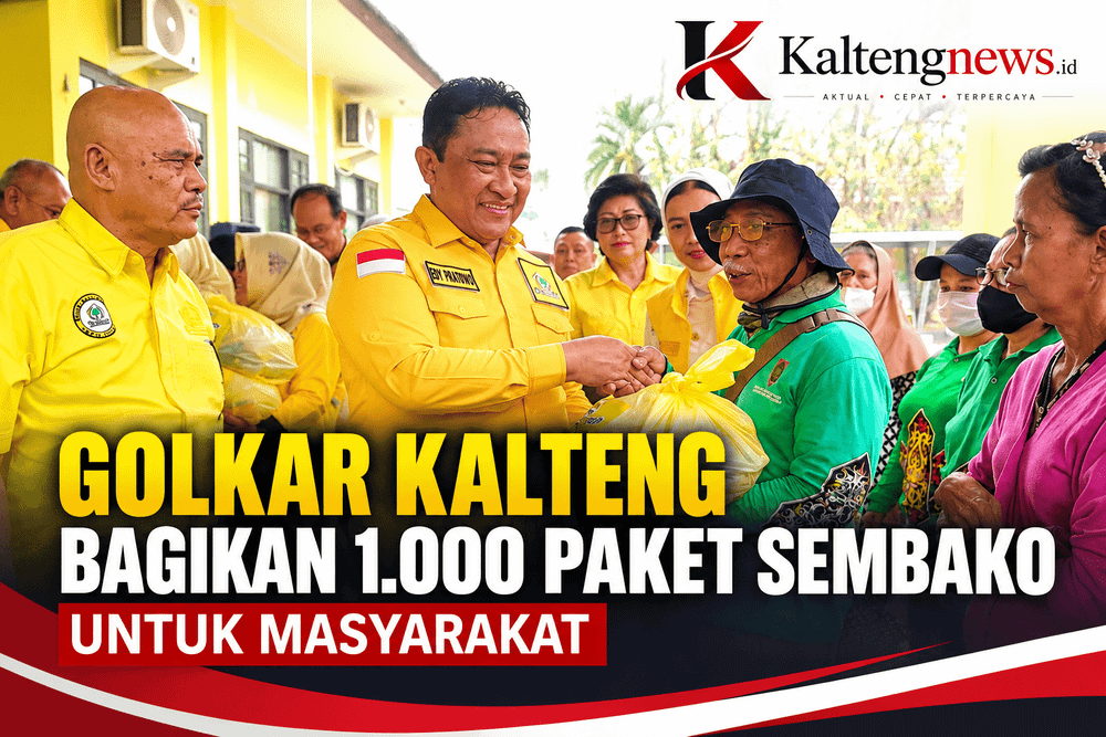 Golkar Kalteng Bagikan 1.000 Paket Sembako, Sasar Ojol hingga Petugas Kebersihan