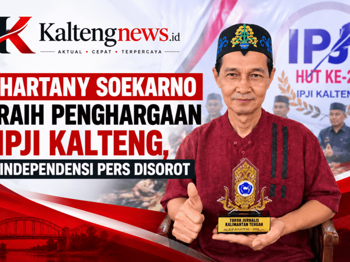 Hartany Soekarno Raih Penghargaan IPJI Kalteng, Independensi Pers Disorot