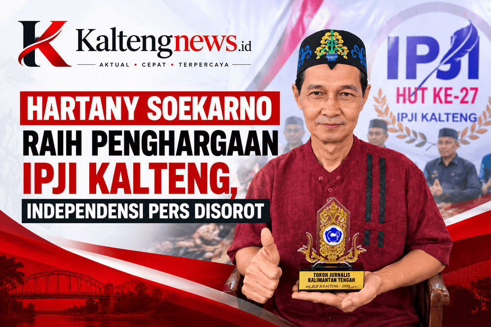 Hartany Soekarno Raih Penghargaan IPJI Kalteng, Independensi Pers Disorot