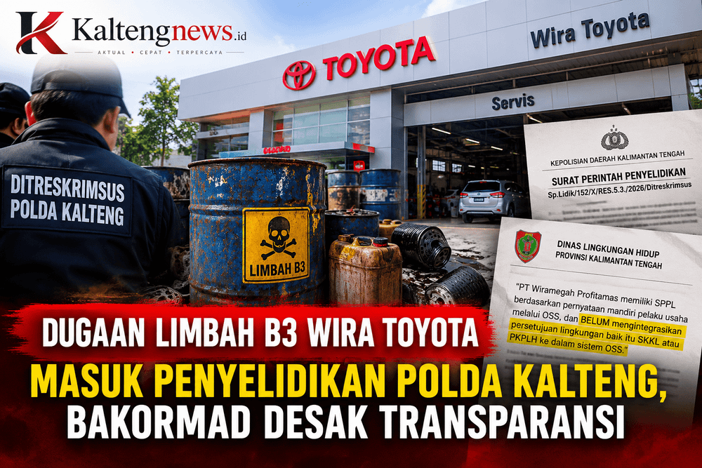 Polda Kalteng Selidiki Dugaan Limbah B3 Wira Toyota, BAKORMAD Desak Transparansi