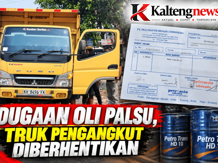 Dugaan Oli Palsu, Truk Pengangkut Diberhentikan