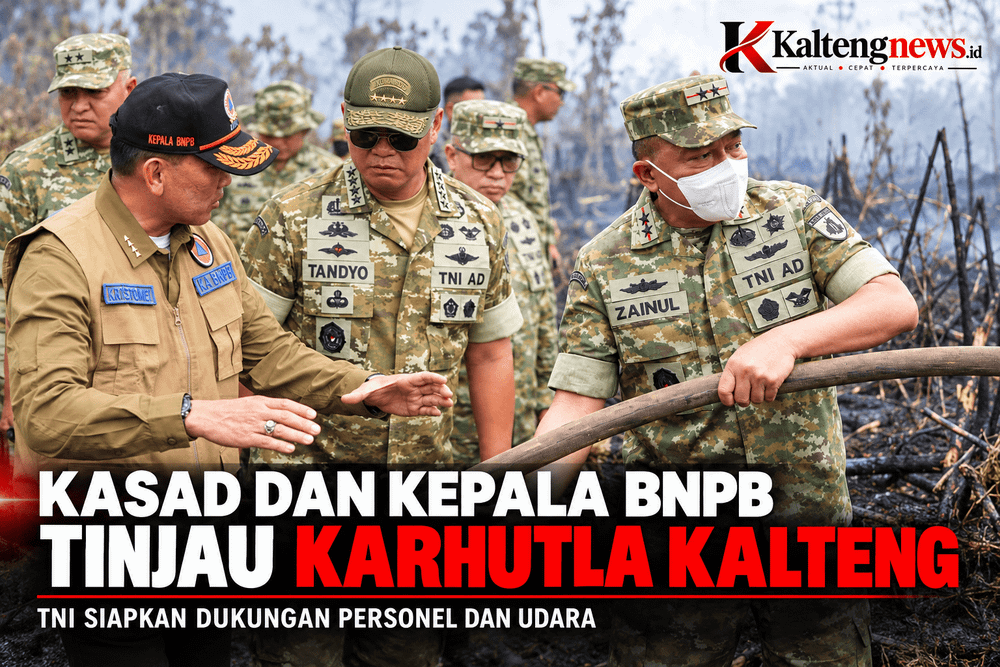 Pangdam XXII/TB Dampingi Kasad dan Kepala BNPB Tinjau Karhutla di Kalsel-Kalteng