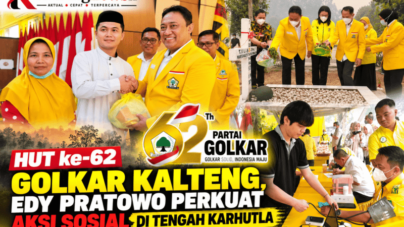 HUT Golkar Kalteng, Edy Pratowo Tekankan Aksi Sosial dan Kepedulian Karhutla