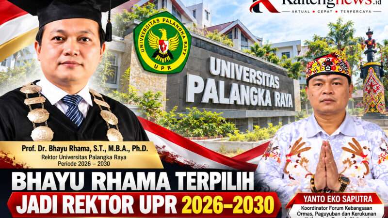 Prof. Dr. Bhayu Rhama Terpilih sebagai Rektor UPR Periode 2026–2030, Koordinator Forum Kebangsaan Kalteng Sampaikan Ucapan Selamat