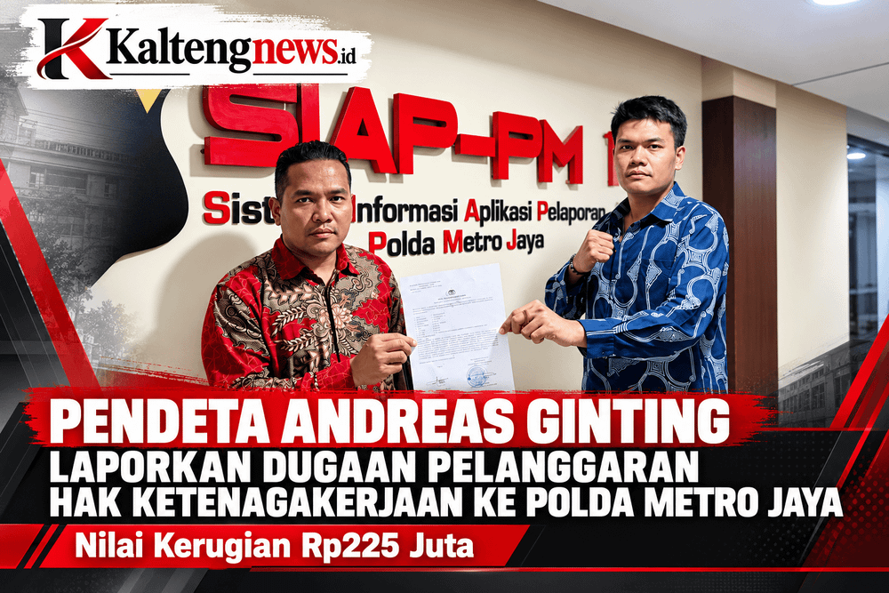 Pendeta Andreas Ginting Laporkan Dugaan Pelanggaran Hak Ketenagakerjaan ke Polda Metro Jaya, Nilai Kerugian Rp225 Juta