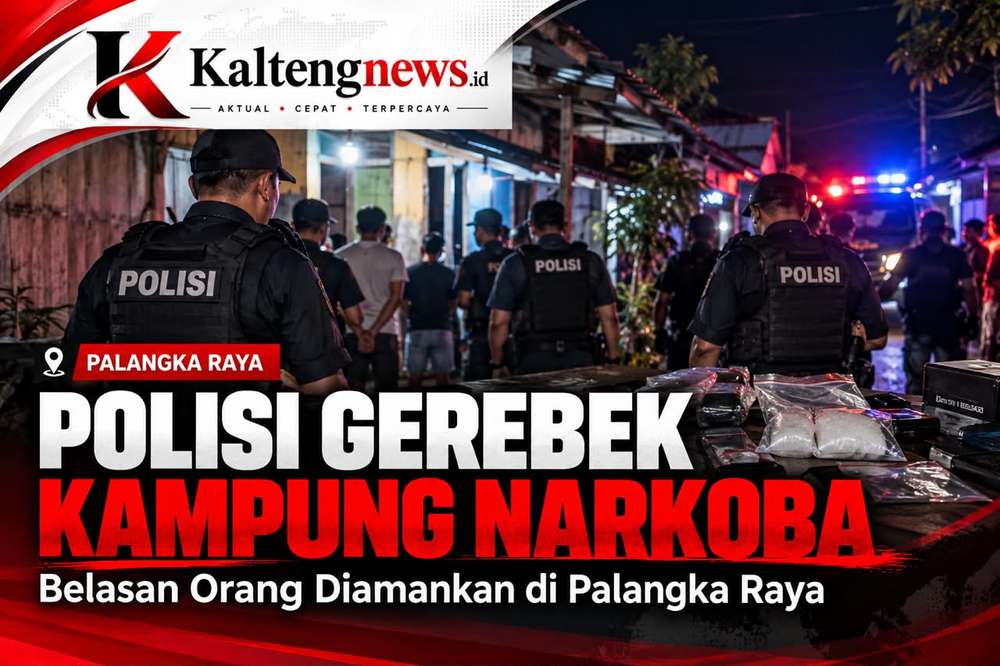 Polisi Gerebek Kampung Narkoba, 17 Orang Diamankan