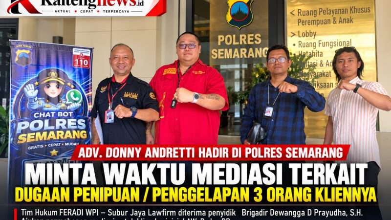 Donny Andretti Datangi Polres Semarang, Minta Waktu Mediasi