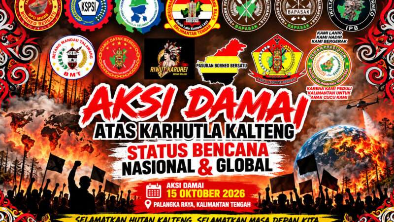 Aksi Damai Karhutla Kalteng, Desak Status Bencana Nasional